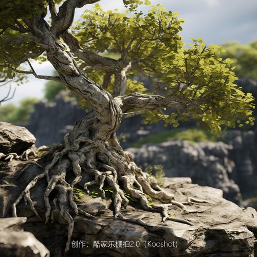 樹木石景 ai場景 電商背景素材 電商素材 產品背景 ai背景圖